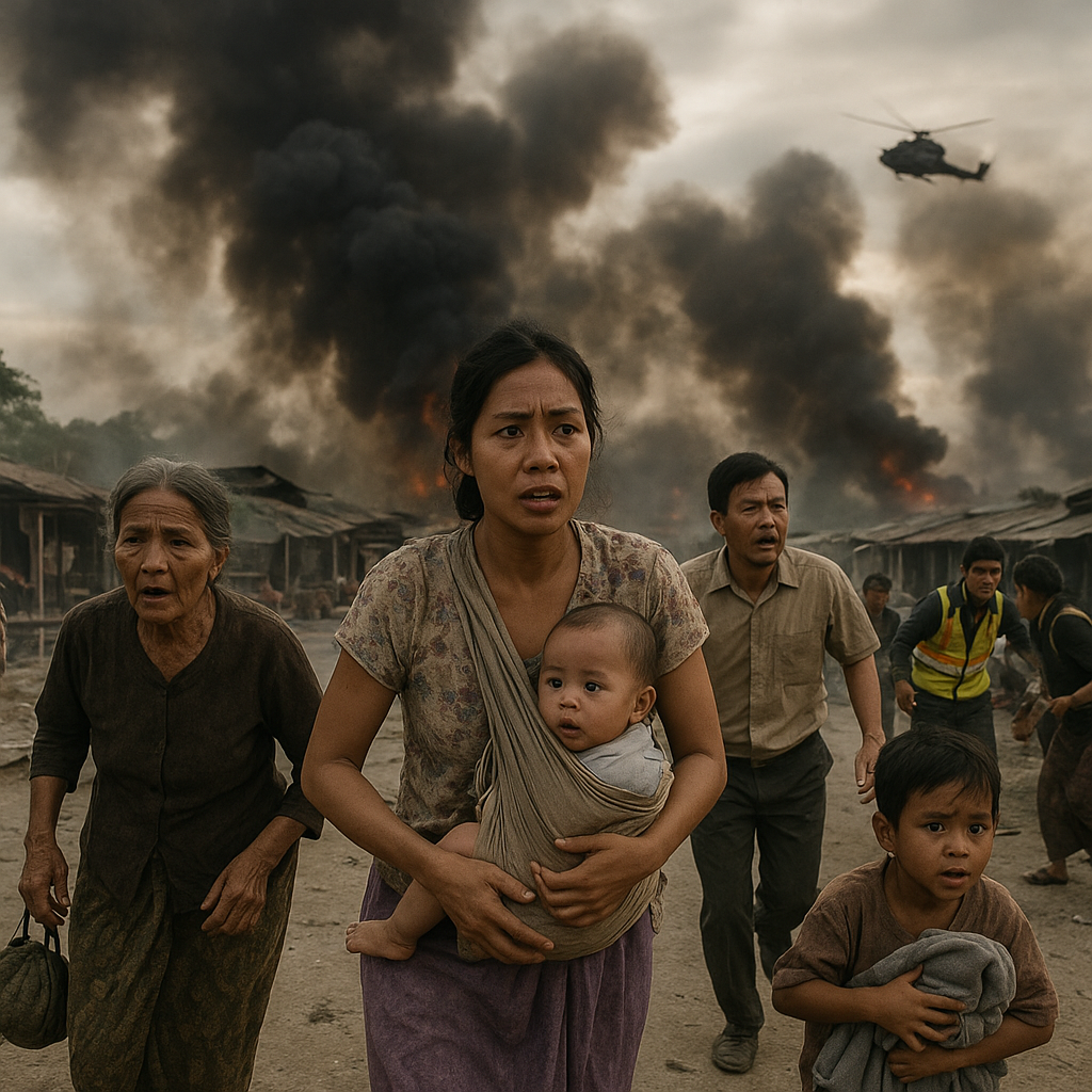 Pasukan Myanmar Serang Markis Oposisi di Perbatasan Thailand, Ribuan Warga Mengungsi