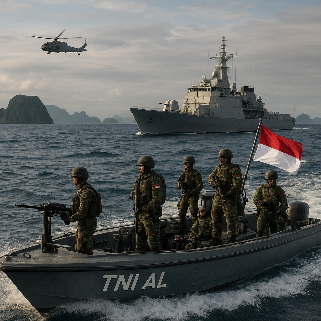 TNI AL Kerahkan Kapal Perang dan Marinir di Tengah Ketegangan Natuna