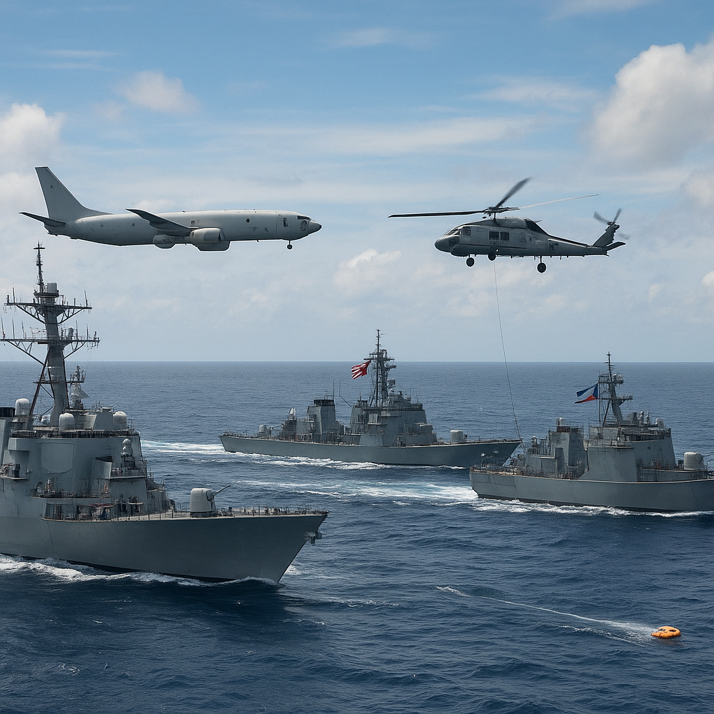 Latihan Bersama Militer AS-Jepang-Filipina Dimulai di Laut China Selatan