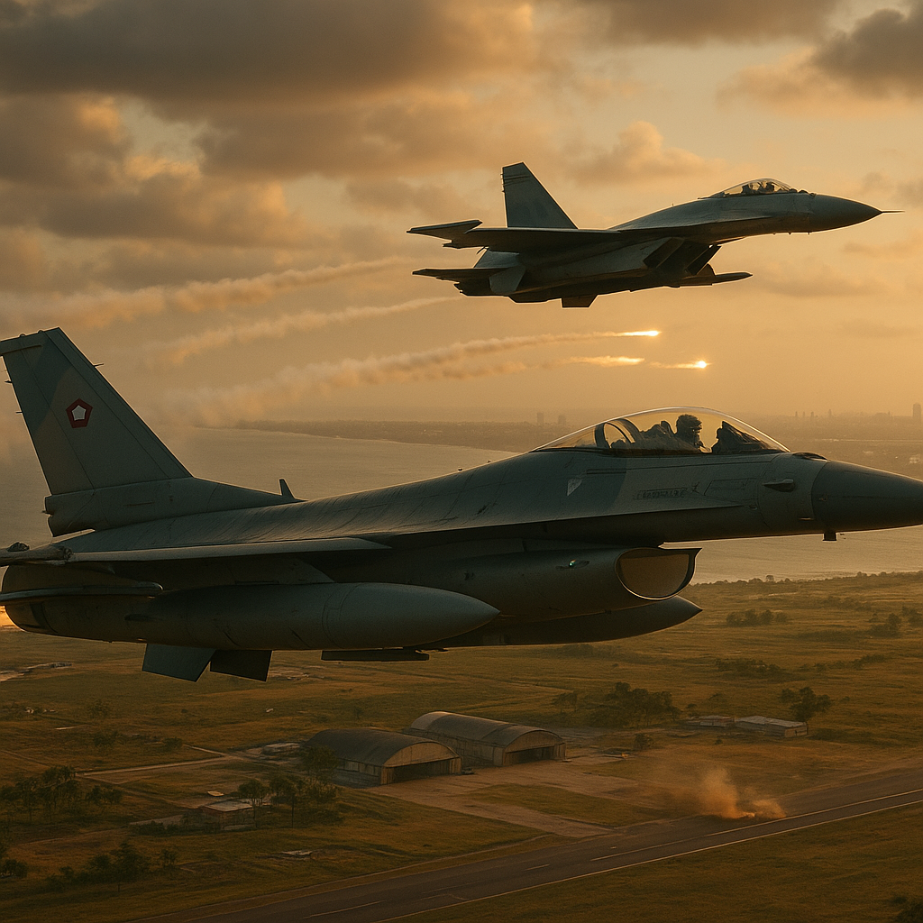 TNI AU Gelar Latihan Tempur Udara dengan Jet F-16 dan Sukhoi di Makassar