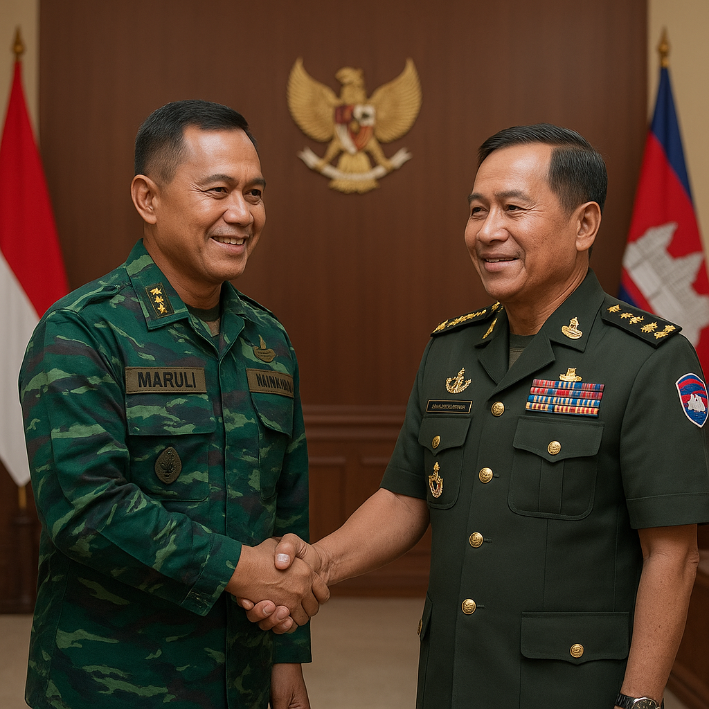 KSAD Terima Kunjungan Kehormatan Wakil Kepala Staf Angkatan Darat Kamboja