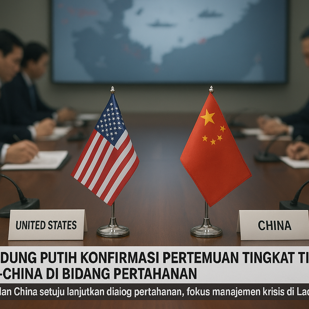 Gedung Putih Konfirmasi Pertemuan Tingkat Tinggi AS-China di Bidang Pertahanan
