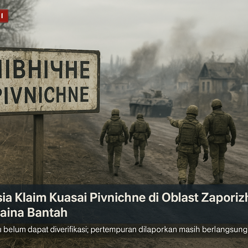 Rusia Klaim Kuasai Pivnichne di Oblast Zaporizhzhia, Ukraina Bantah
