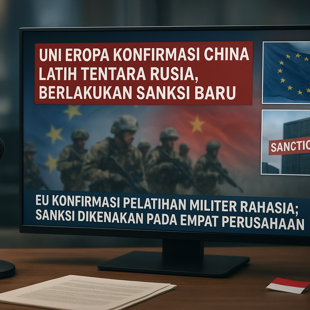 Uni Eropa Konfirmasi China Latih Tentara Rusia, Berlakukan Sanksi Baru