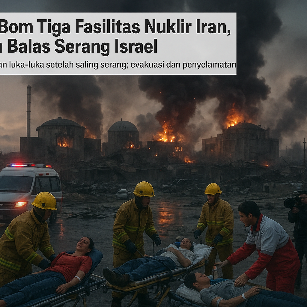 AS Bom Tiga Fasilitas Nuklir Iran, Iran Balas Serang Israel