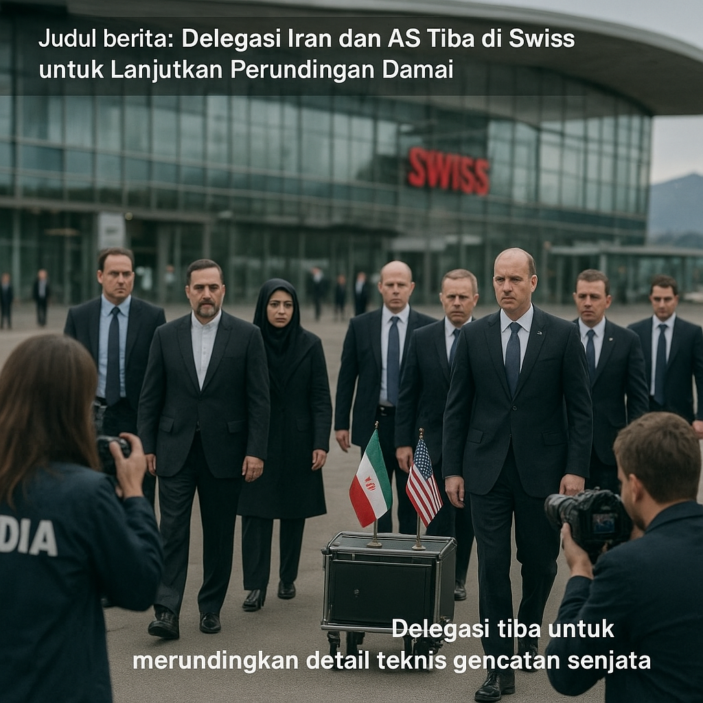 Delegasi Iran dan AS Tiba di Swiss untuk Lanjutkan Perundingan Damai