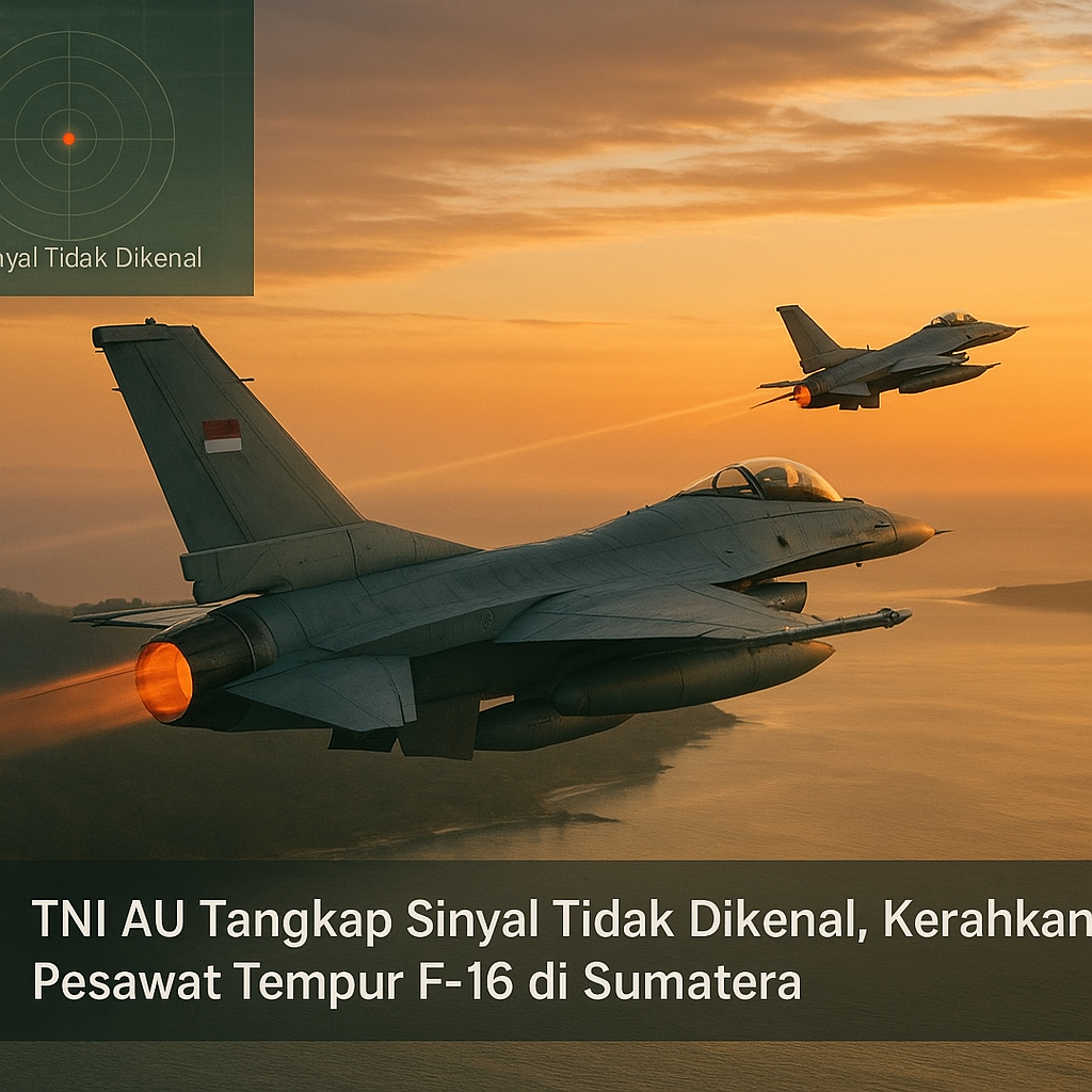 TNI AU Tangkap Sinyal Tidak Dikenal, Kerahkan Pesawat Tempur F-16 di Sumatera