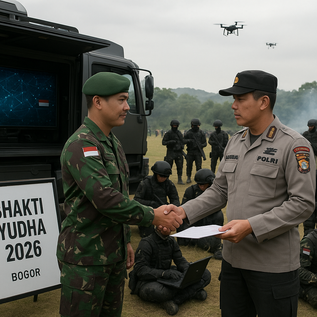 Latihan Gabungan TNI-Polri 'Bhakti Yudha' Fokus Tangani Ancaman Siber dan Teror