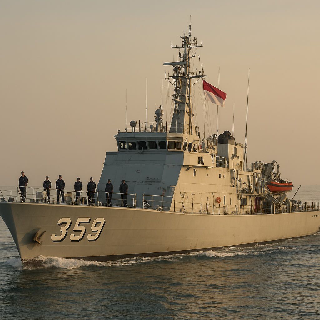KRI Usman Harun-359 Gelar Patroli Rutin, Cegah Pelanggaran di Perairan Natuna