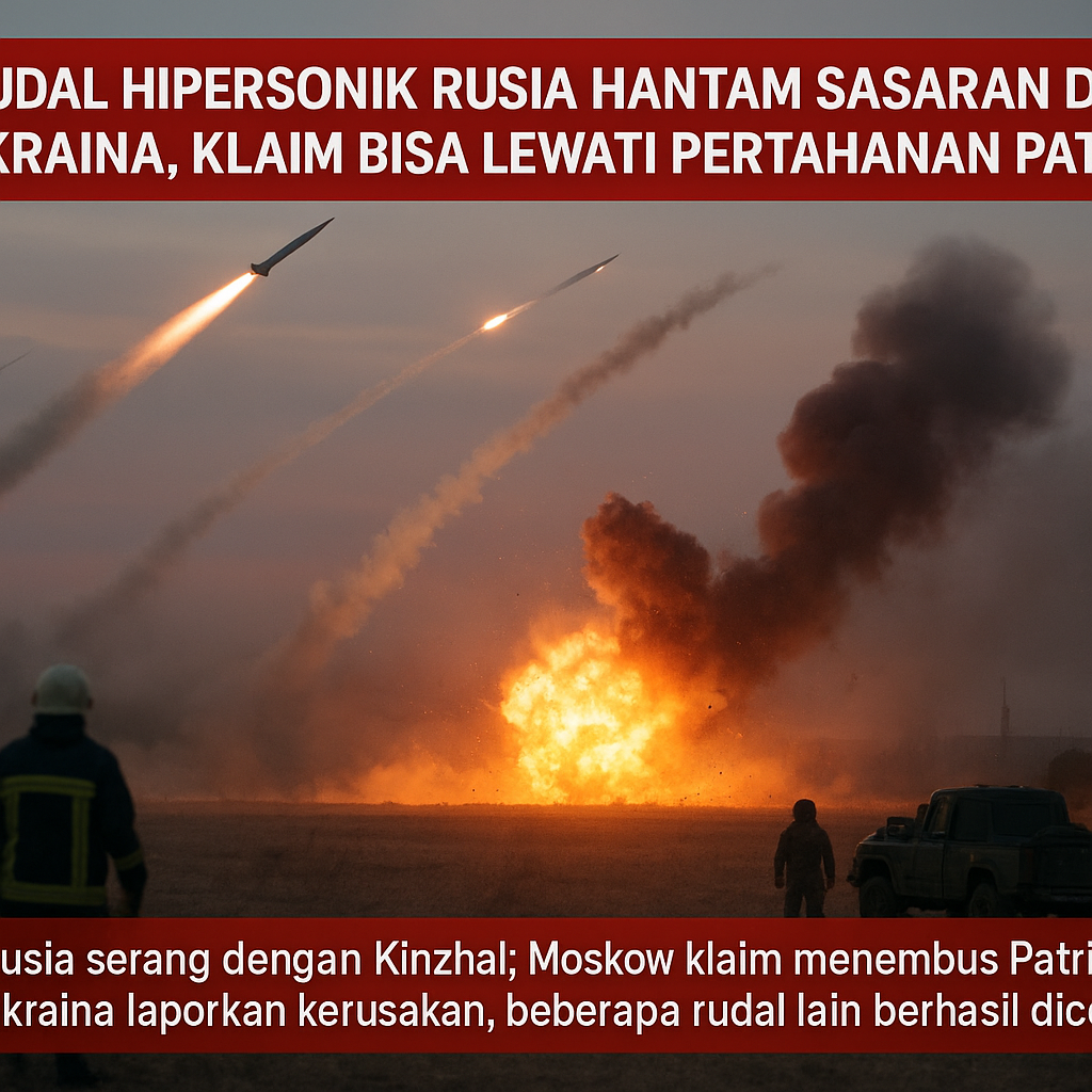 Rudal Hipersonik Rusia Hantam Sasaran di Ukraina, Klaim Bisa Lewati Pertahanan Patriot