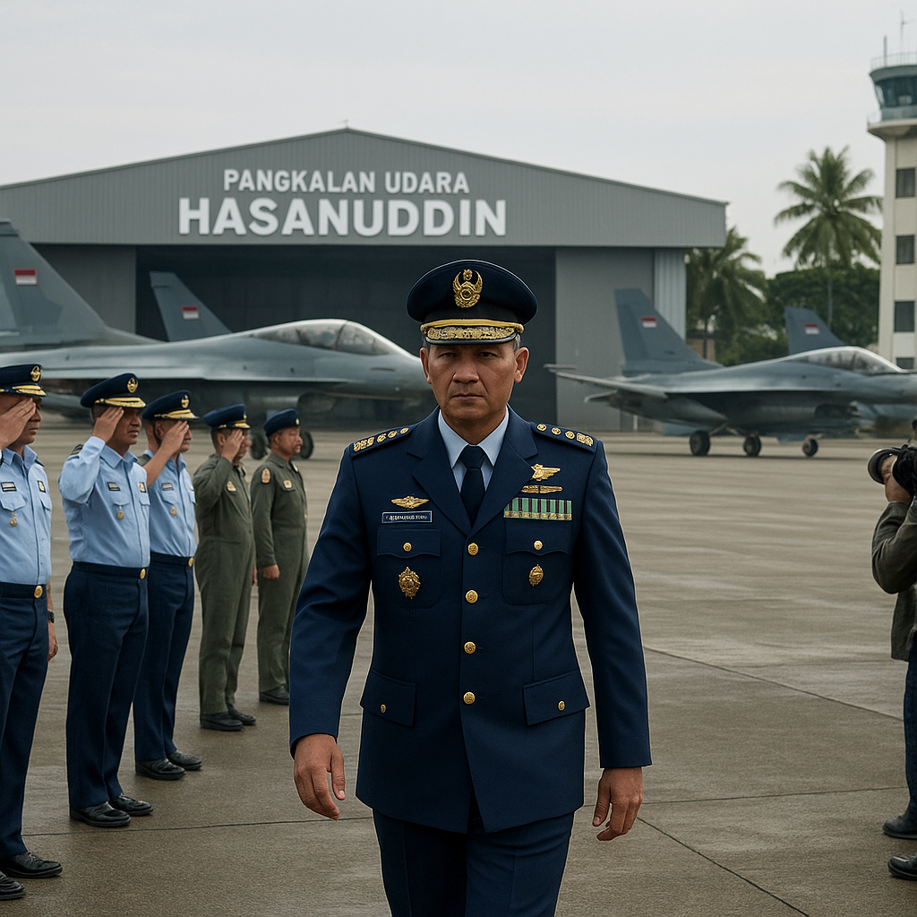 Kepala Staf TNI AU Tinjau Kesiapan Skadron Udara di Makassar