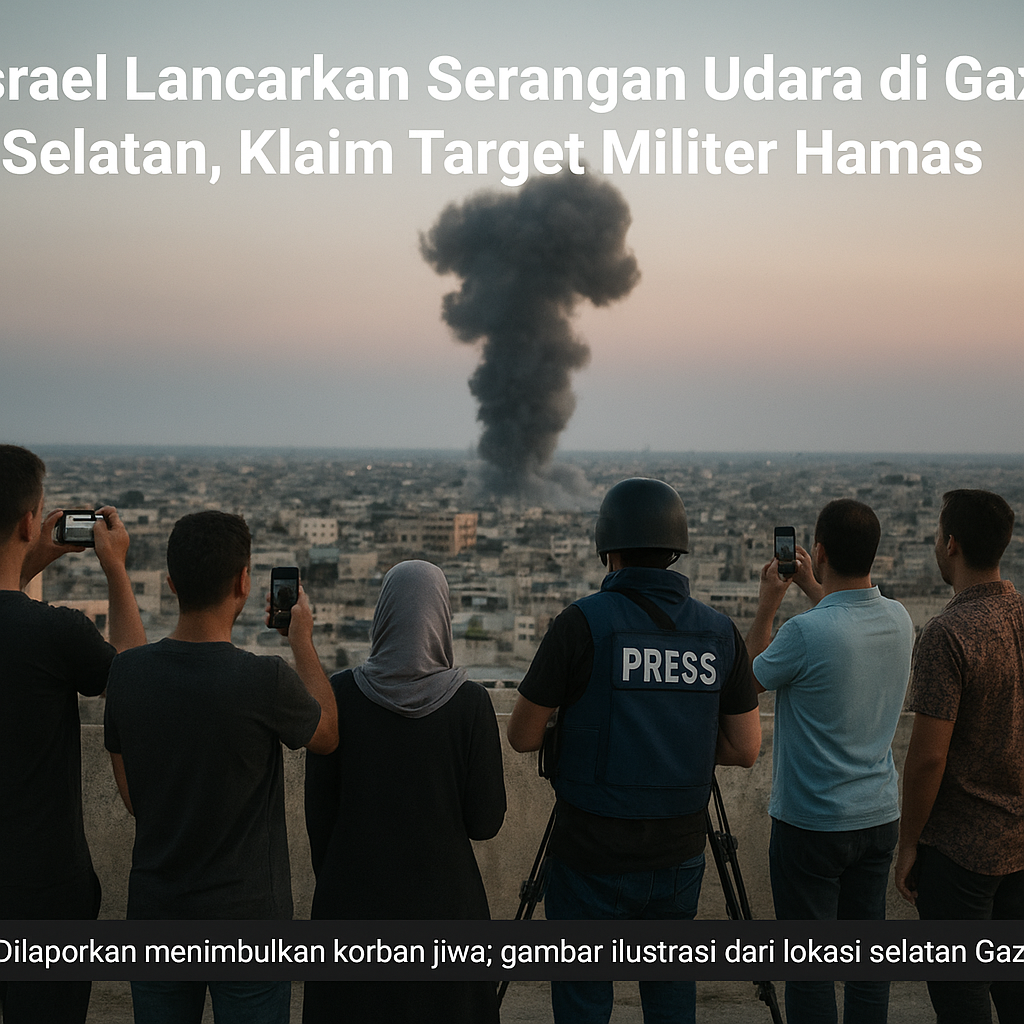 Israel Lancarkan Serangan Udara di Gaza Selatan, Klaim Target Militer Hamas
