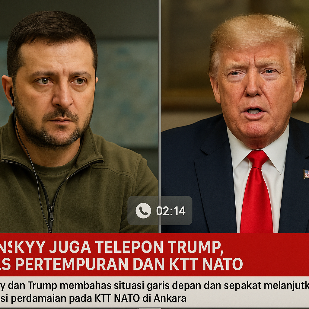 Zelenskyy Juga Telepon Trump, Bahas Pertempuran dan KTT NATO