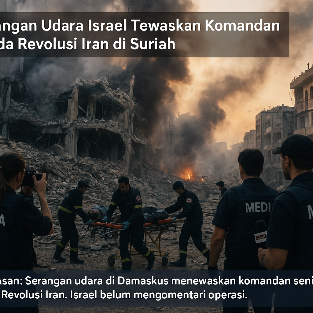 Serangan Udara Israel Tewaskan Komandan Garda Revolusi Iran di Suriah