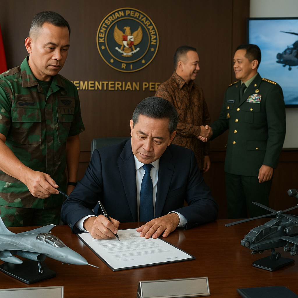 Kemenhan RI Tandatangani Kontrak Pengadaan Pesawat Tempur dan Helikopter Serang