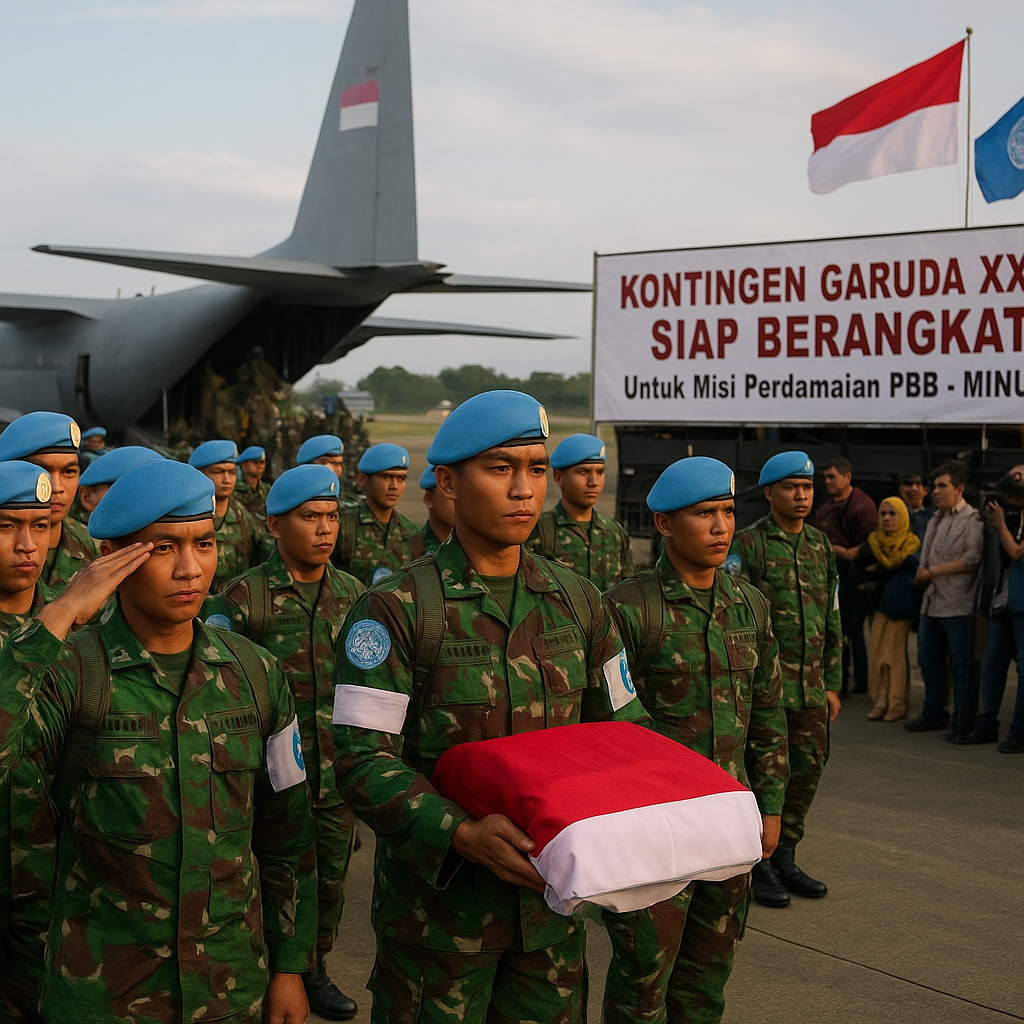 Kontingen Garuda XXIII-M Siap Berangkat untuk Misi Perdamaian PBB di Afrika Tengah