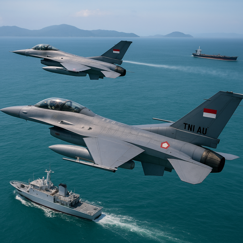 TNI AU Kerahkan Pesawat Tempur Pantau Kapal Asing di Natuna