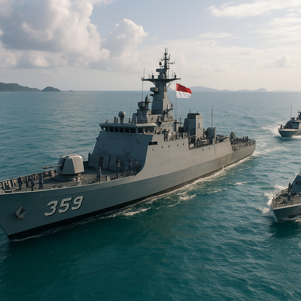 TNI AL Kerahkan KRI Usman Harun dan Kapal Cepat Rudal untuk Patroli di Laut Natuna Utara