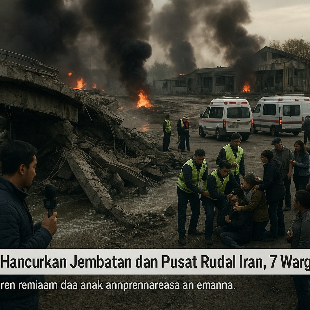 AS Hancurkan Jembatan dan Pusat Rudal Iran, 7 Warga Tewas