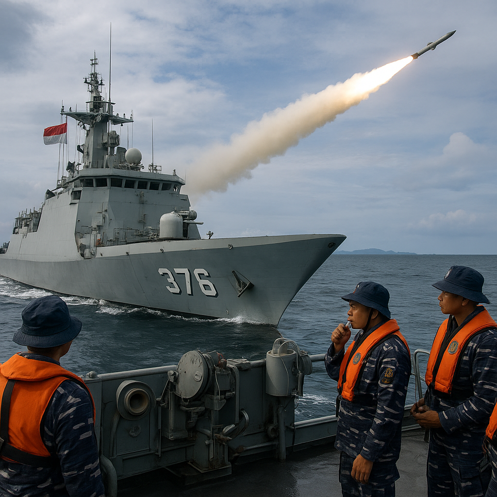 TNI AL Gelar Latihan Rudal Darat ke Udara di Perairan Natuna