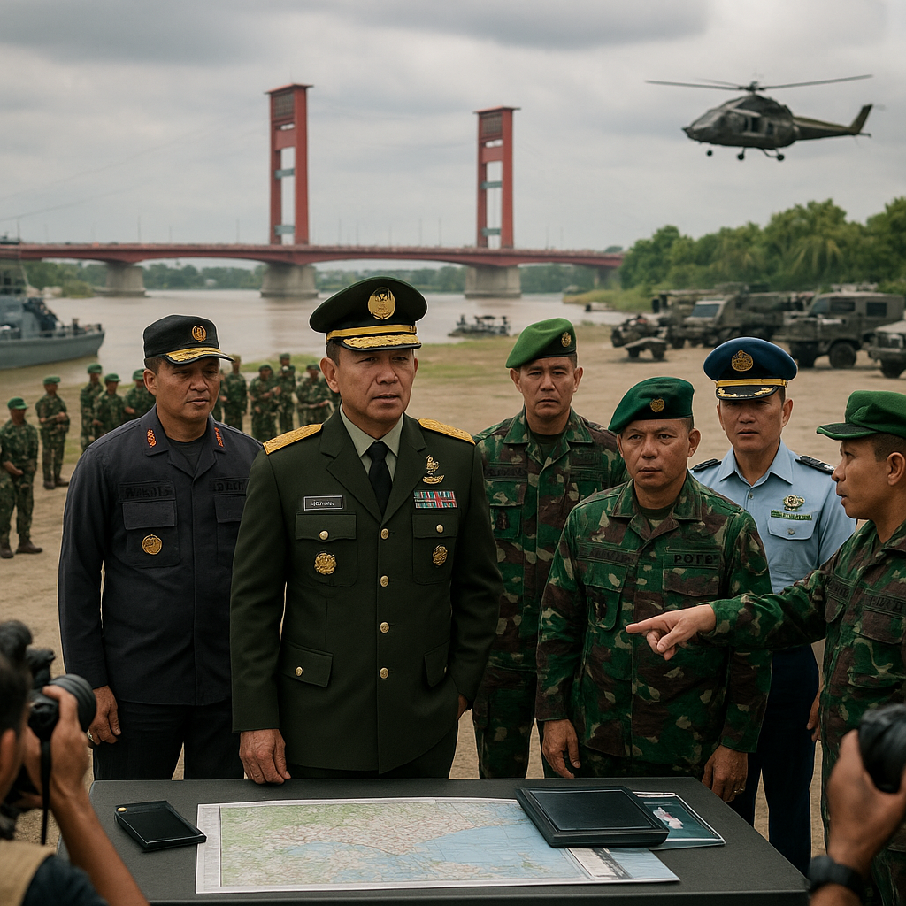 Panglima TNI Tinjau Kesiapan Latihan Gabungan TNI-Polri di Sumatra