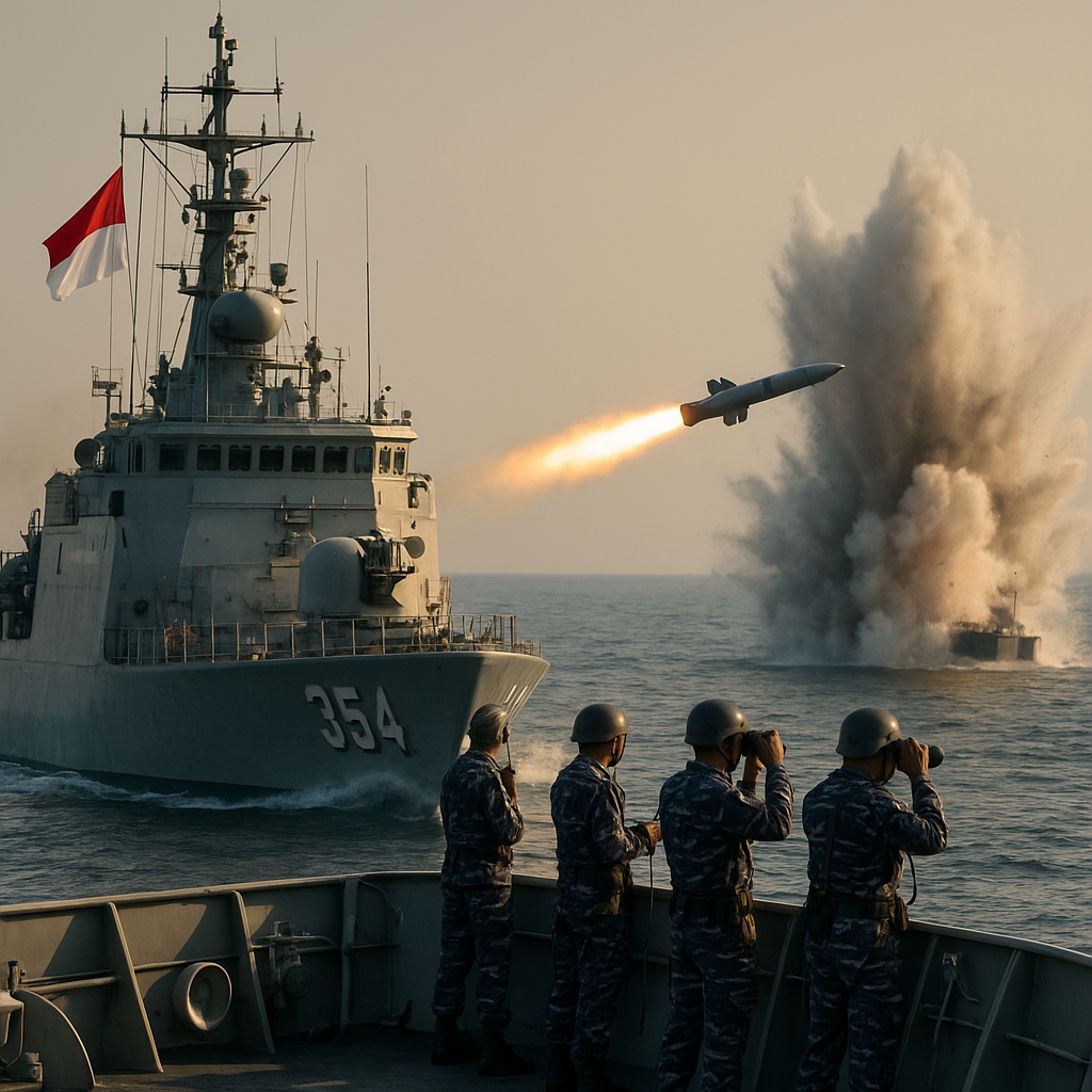 TNI AL Gelar Latihan Tempur Rudal Yakhont di Perairan Selat Sunda