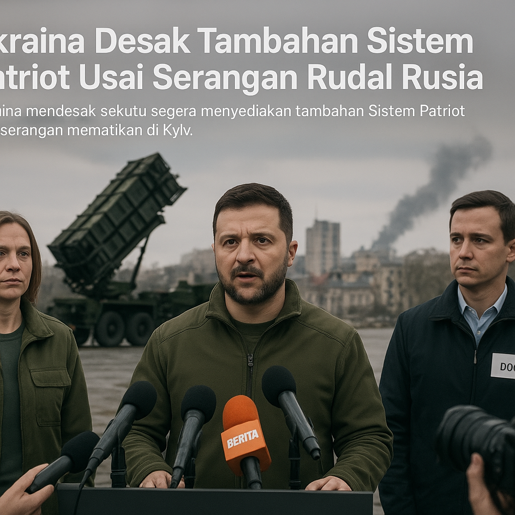 Ukraina Desak Tambahan Sistem Patriot Usai Serangan Rudal Rusia