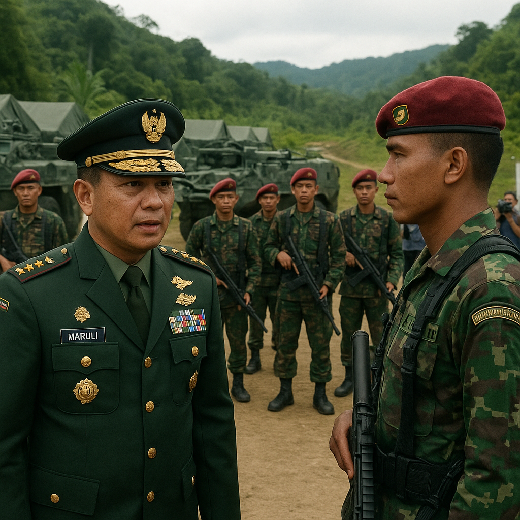 Kasad Tinjau Kesiapan Brigade Raider 300 di Perbatasan Kalimantan-Malaysia