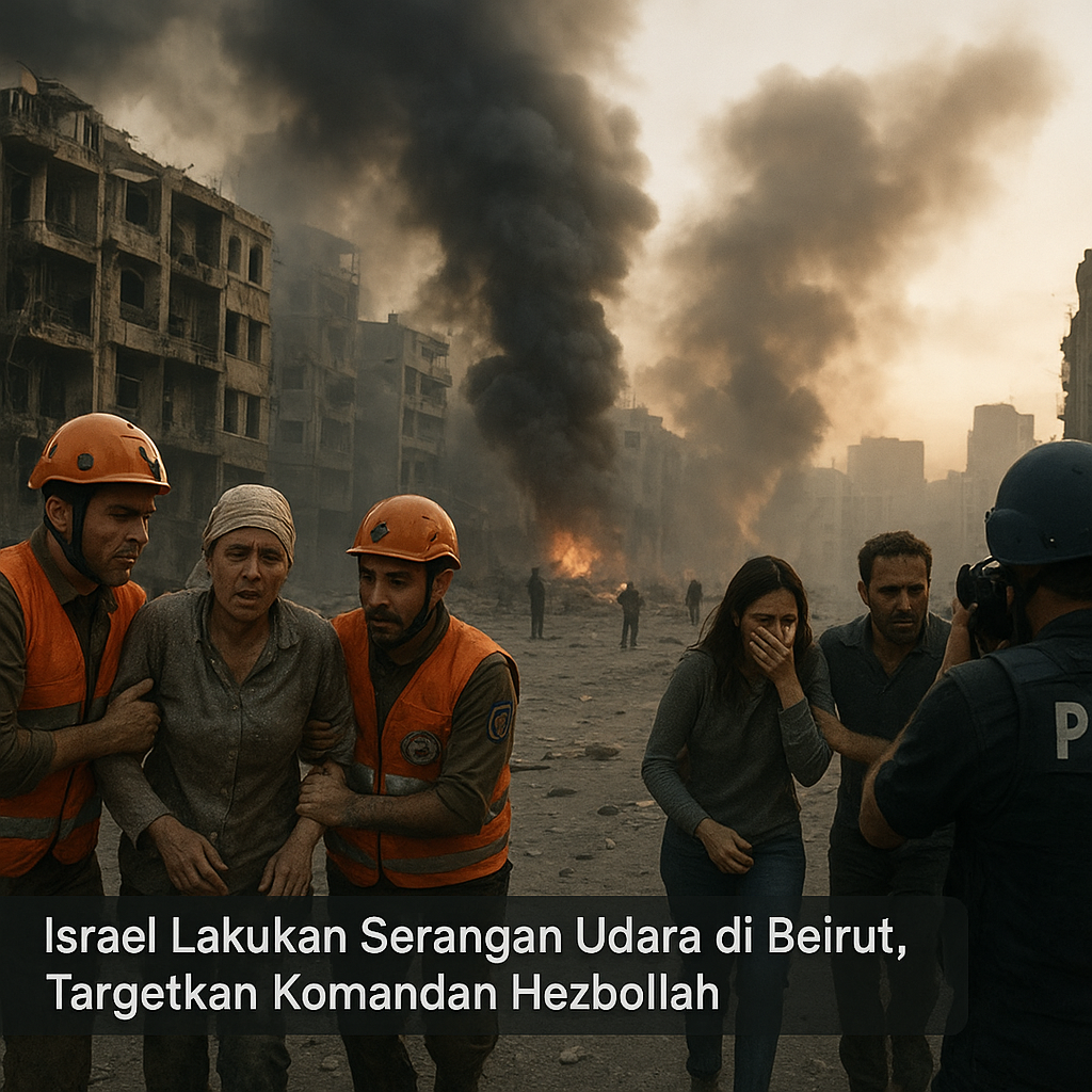 Israel Lakukan Serangan Udara di Beirut, Targetkan Komandan Hezbollah