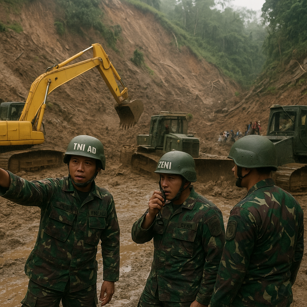 TNI AD Kerahkan Batalyon Zeni untuk Tanggap Bencana di Sumatera Barat
