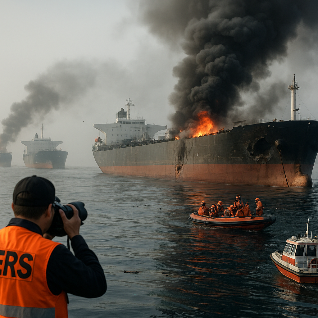 Tiga Kapal Tanker Diserang di Selat Hormuz, Kewaspadaan Pelayaran Meningkat